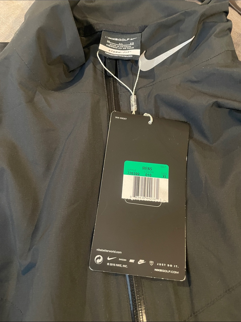 Nike Black Storm-FIT Men's Rain Jacket - Picture 3 of 5